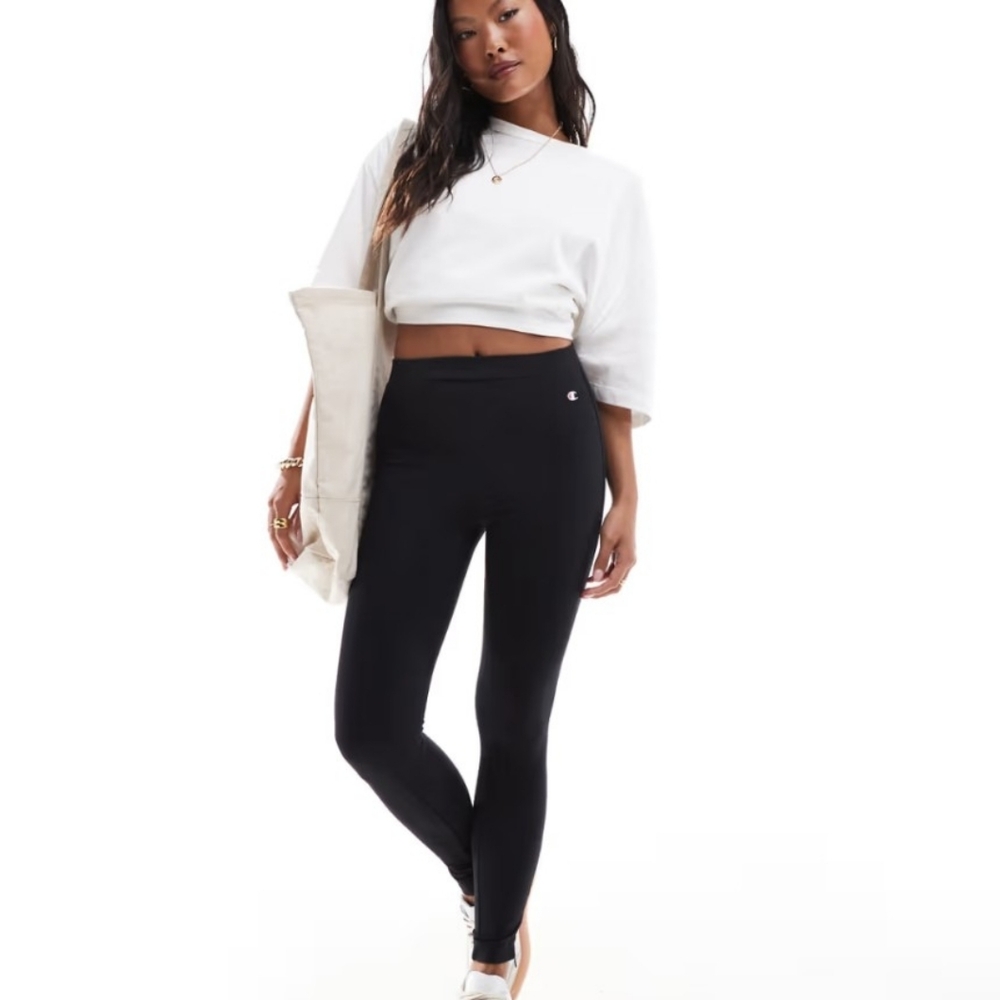 CHAMPION NWT High Waisted Classic Black Cotton Leggings Size Small